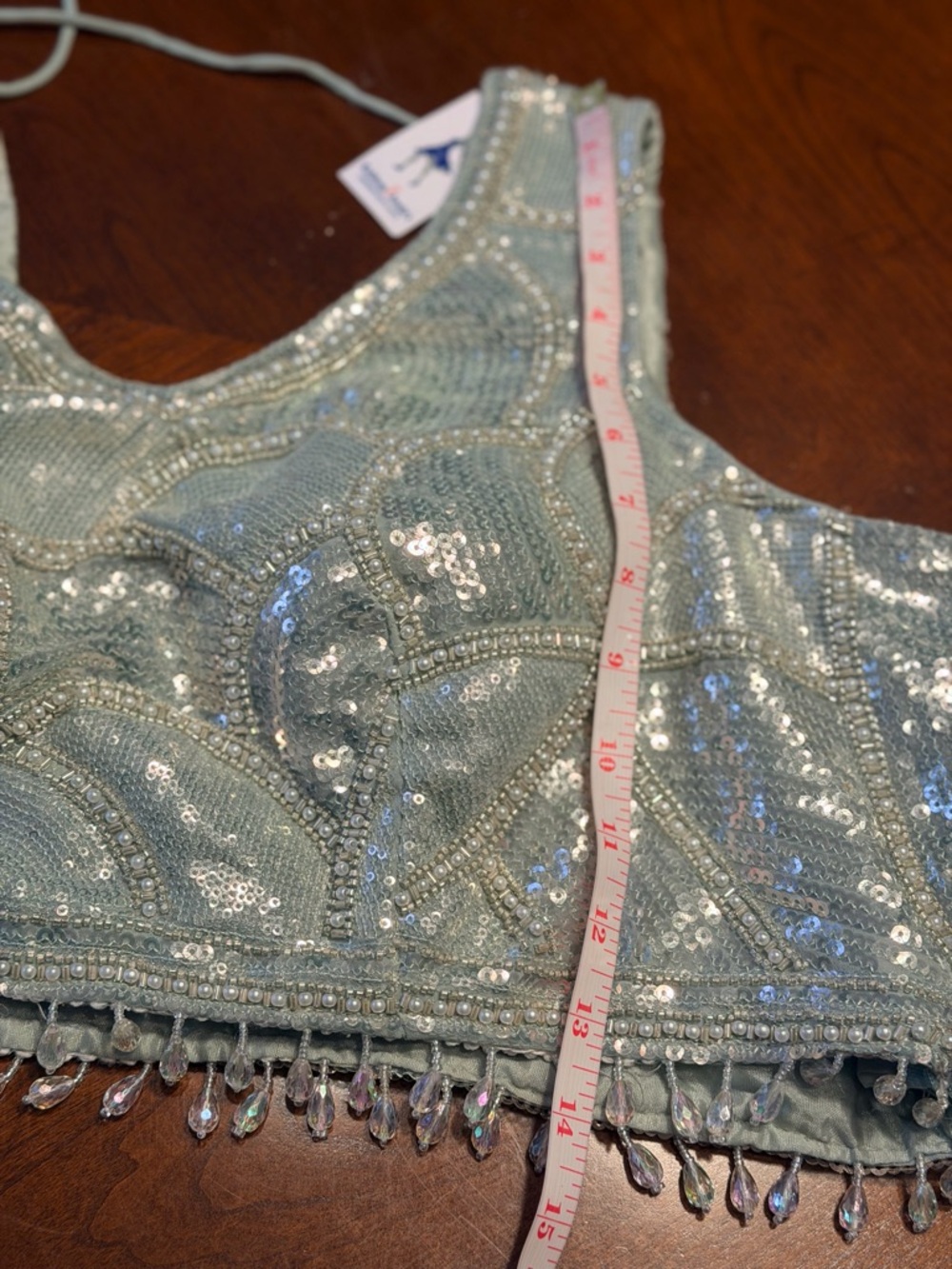 Light green lehenga sari - Picture 5 of 12